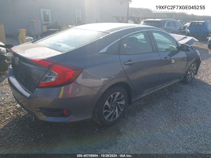 2016 Honda Civic Ex VIN: 19XFC2F7XGE045255 Lot: 40709904