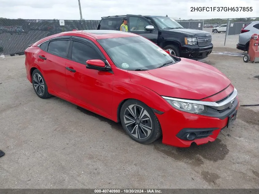 2HGFC1F37GH637855 2016 Honda Civic Ex-T