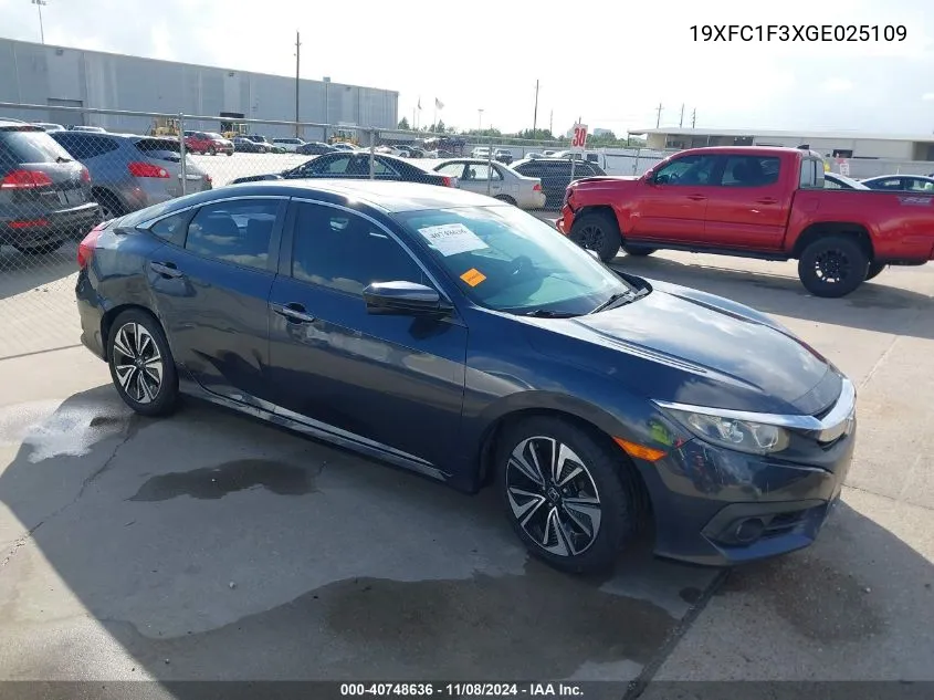 2016 Honda Civic Ex-T VIN: 19XFC1F3XGE025109 Lot: 40748636