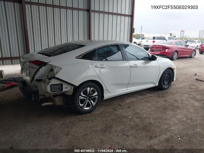 2016 Honda Civic Lx VIN: 19XFC2F55GE029303 Lot: 40748822