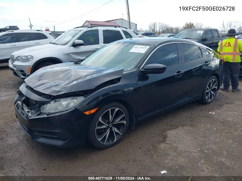 2016 Honda Civic Lx VIN: 19XFC2F50GE026728 Lot: 40771029