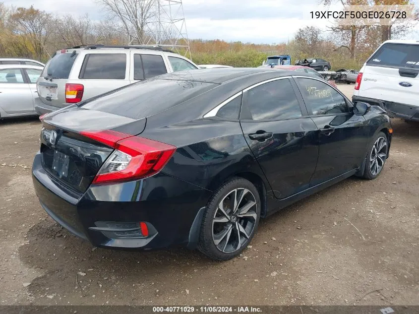 2016 Honda Civic Lx VIN: 19XFC2F50GE026728 Lot: 40771029