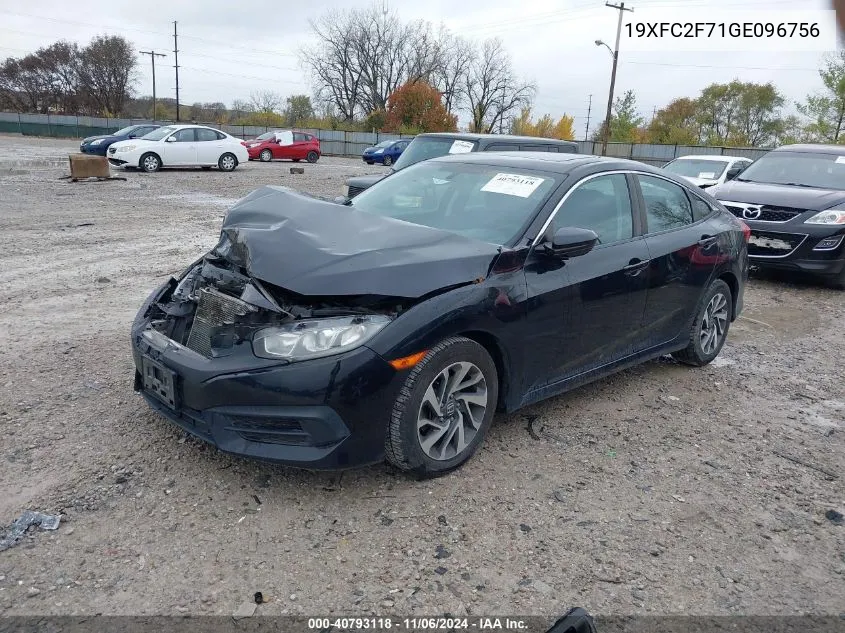 2016 Honda Civic Ex VIN: 19XFC2F71GE096756 Lot: 40793118