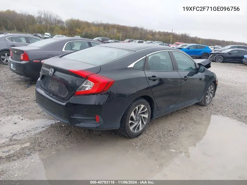 2016 Honda Civic Ex VIN: 19XFC2F71GE096756 Lot: 40793118