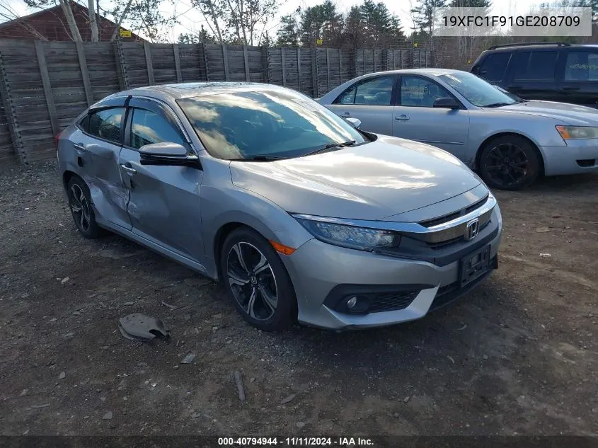 2016 Honda Civic Touring VIN: 19XFC1F91GE208709 Lot: 40794944