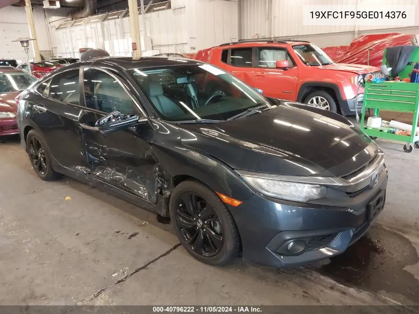 2016 Honda Civic Touring VIN: 19XFC1F95GE014376 Lot: 40796222