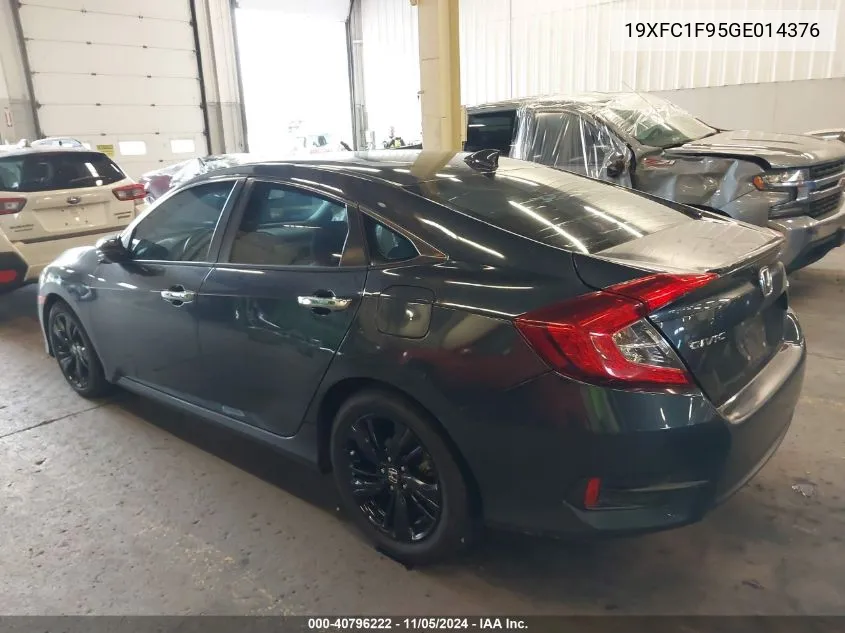 2016 Honda Civic Touring VIN: 19XFC1F95GE014376 Lot: 40796222