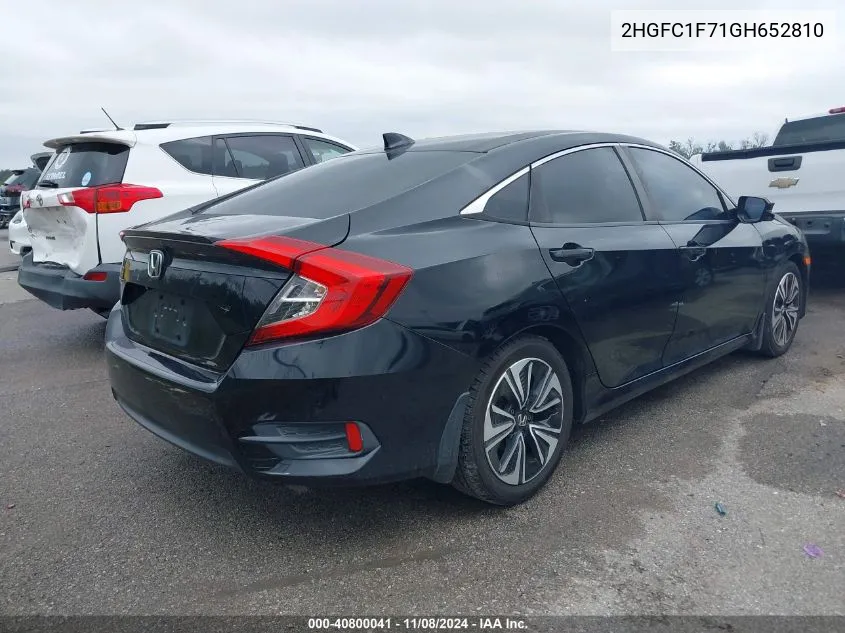 2016 Honda Civic Ex-L VIN: 2HGFC1F71GH652810 Lot: 40800041