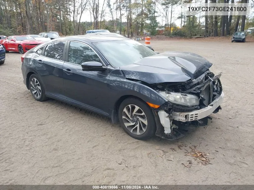 2016 Honda Civic Ex VIN: 19XFC2F73GE241800 Lot: 40819866