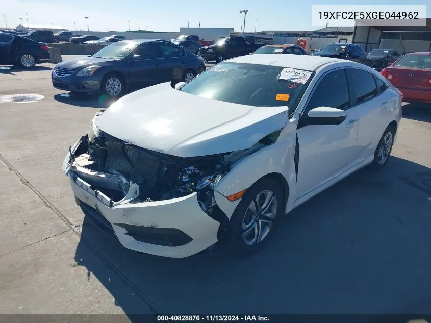 2016 Honda Civic Lx VIN: 19XFC2F5XGE044962 Lot: 40828876