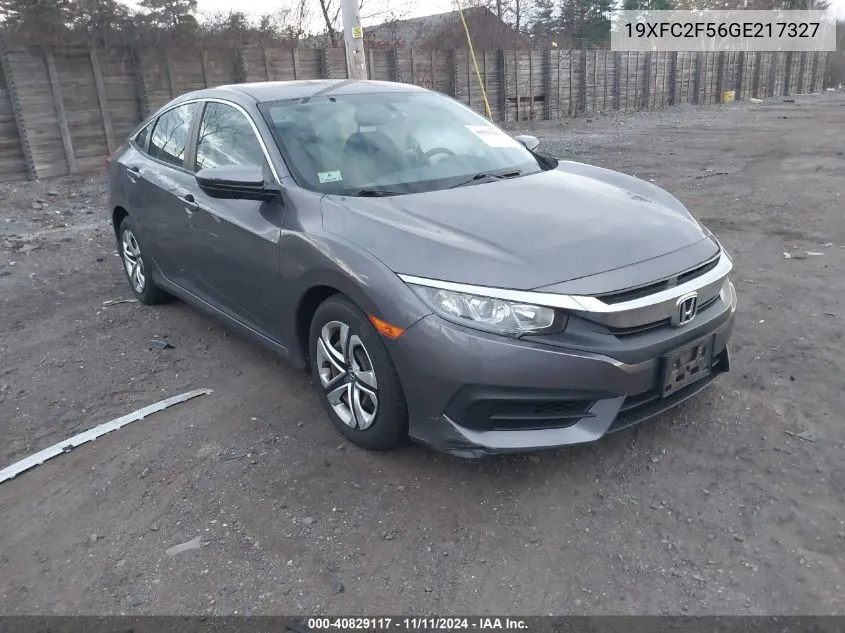 2016 Honda Civic Lx VIN: 19XFC2F56GE217327 Lot: 40829117