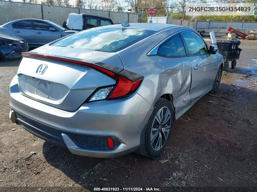 2016 Honda Civic Ex-T VIN: 2HGFC3B35GH354839 Lot: 40831923