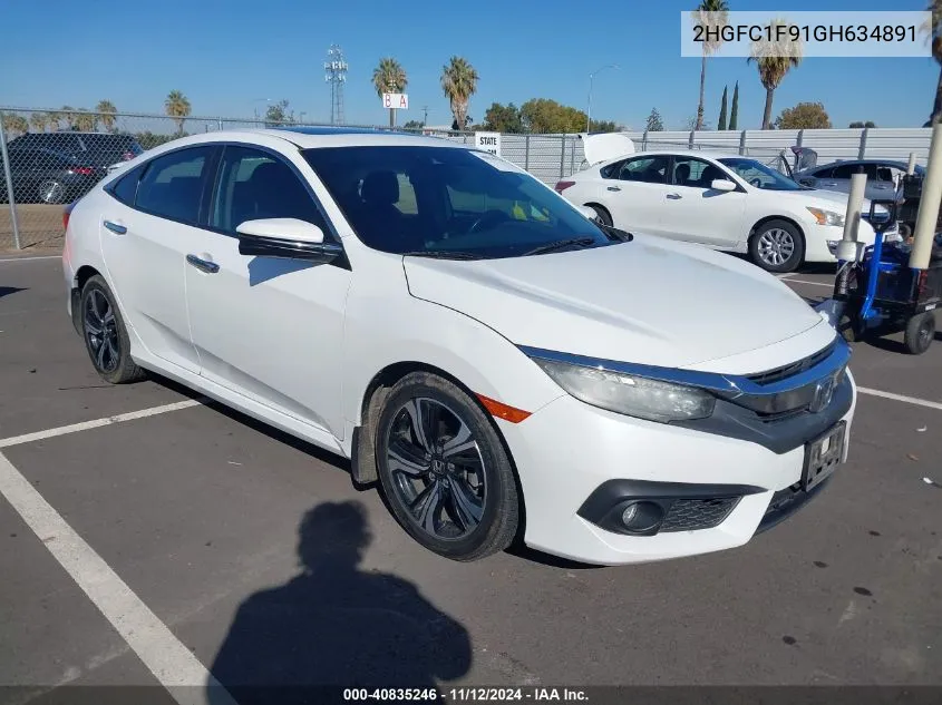 2016 Honda Civic Touring VIN: 2HGFC1F91GH634891 Lot: 40835246