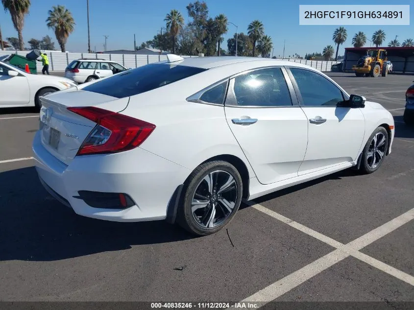 2016 Honda Civic Touring VIN: 2HGFC1F91GH634891 Lot: 40835246