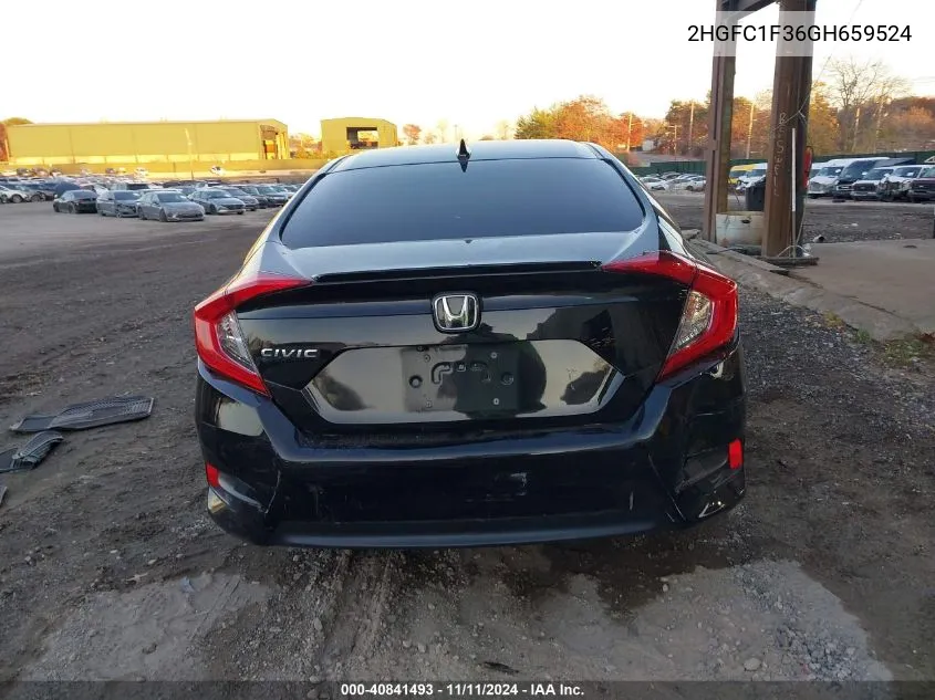 2016 Honda Civic Ex-T VIN: 2HGFC1F36GH659524 Lot: 40841493