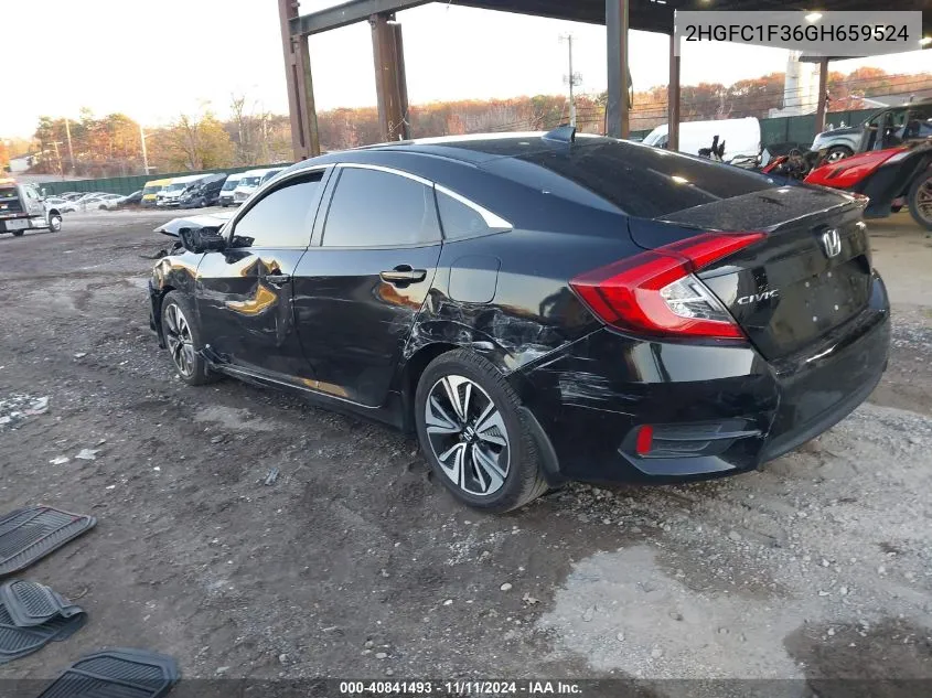 2016 Honda Civic Ex-T VIN: 2HGFC1F36GH659524 Lot: 40841493