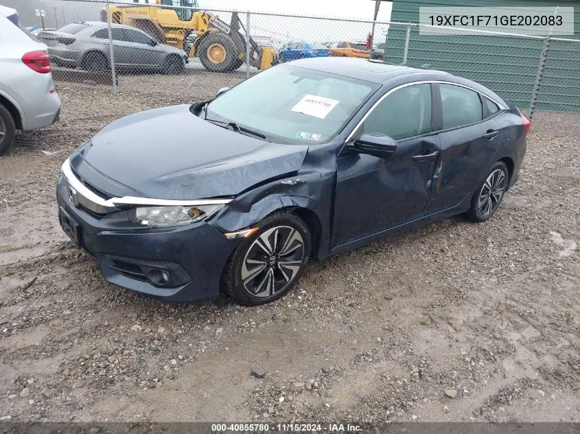 2016 Honda Civic Ex-L VIN: 19XFC1F71GE202083 Lot: 40855780