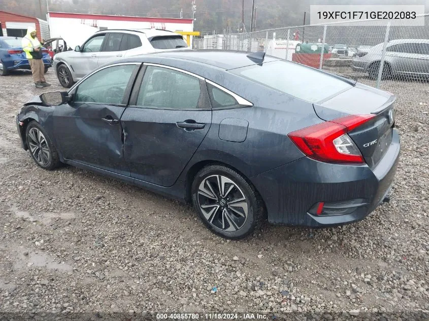 2016 Honda Civic Ex-L VIN: 19XFC1F71GE202083 Lot: 40855780