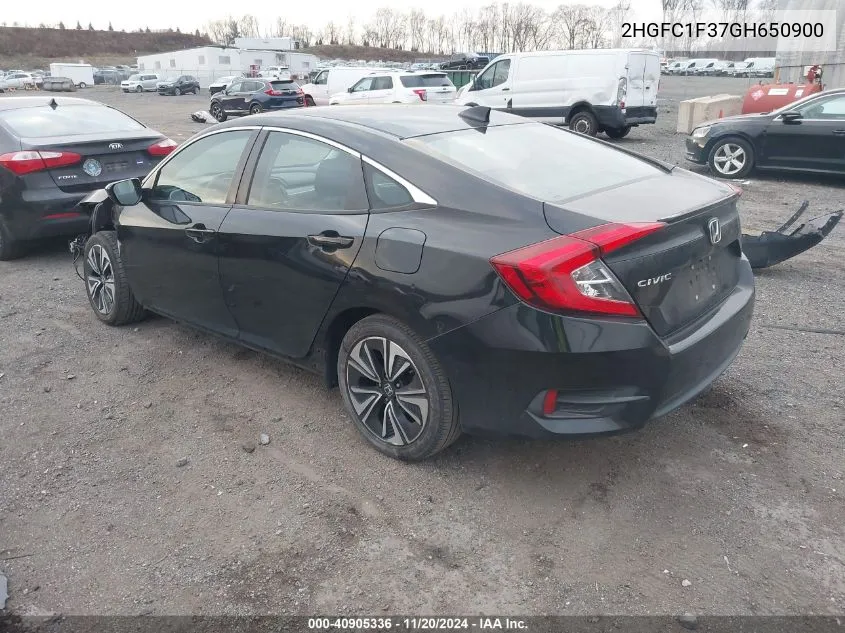 2016 Honda Civic Ex-T VIN: 2HGFC1F37GH650900 Lot: 40905336