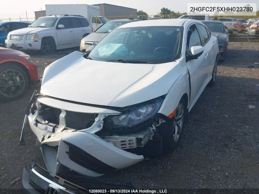 2HGFC2F5XHH023780 2017 Honda Civic Sedan