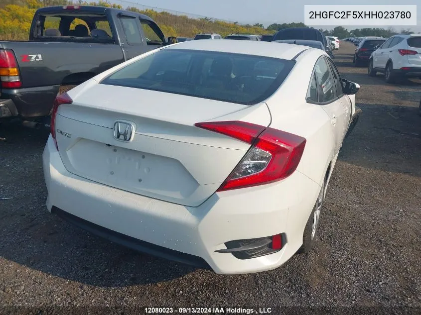 2017 Honda Civic Sedan VIN: 2HGFC2F5XHH023780 Lot: 12080023