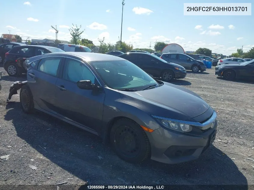 2HGFC2F63HH013701 2017 Honda Civic Sedan