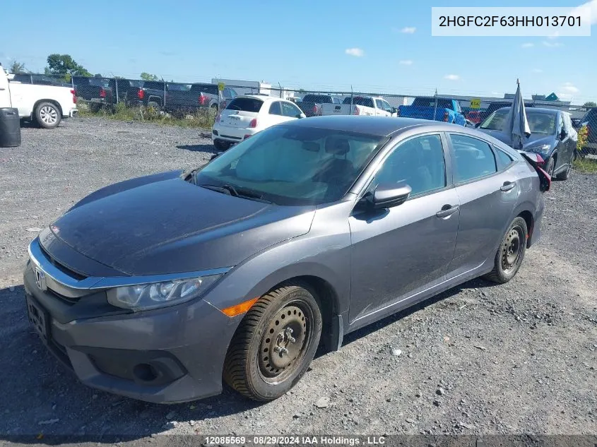 2017 Honda Civic Sedan VIN: 2HGFC2F63HH013701 Lot: 12085569