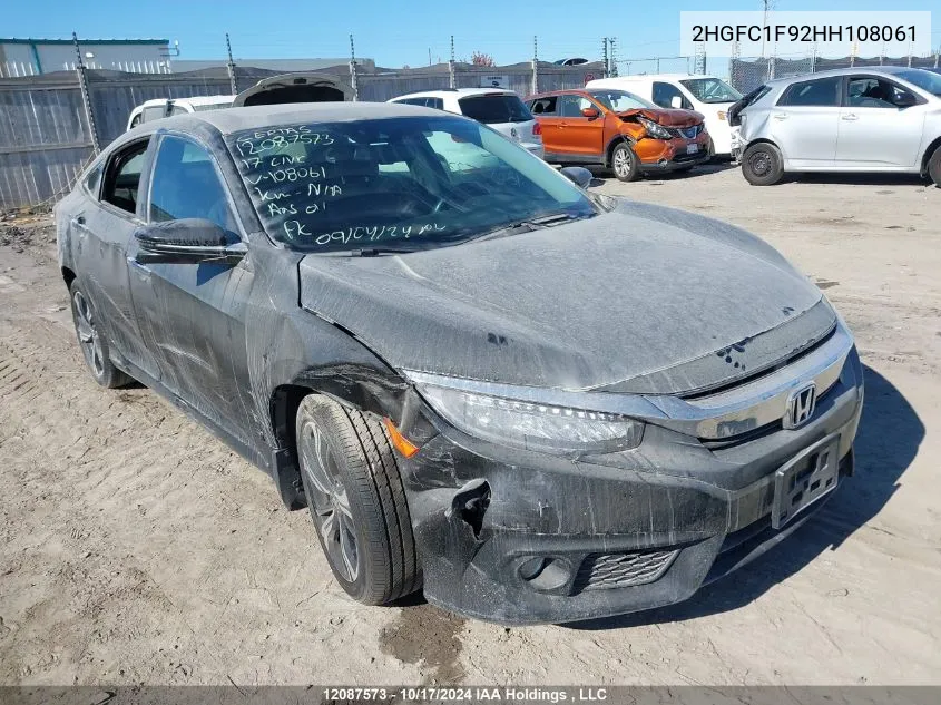 2017 Honda Civic Sedan VIN: 2HGFC1F92HH108061 Lot: 12087573