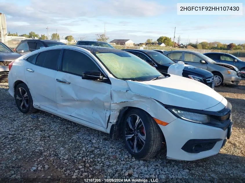 2017 Honda Civic Sedan VIN: 2HGFC1F92HH107430 Lot: 12107205