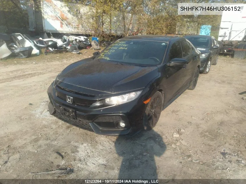 SHHFK7H46HU306152 2017 Honda Civic Hatchback