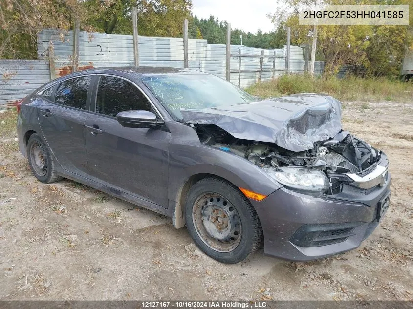 2017 Honda Civic Sedan VIN: 2HGFC2F53HH041585 Lot: 12127167