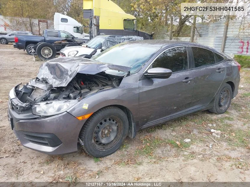 2017 Honda Civic Sedan VIN: 2HGFC2F53HH041585 Lot: 12127167