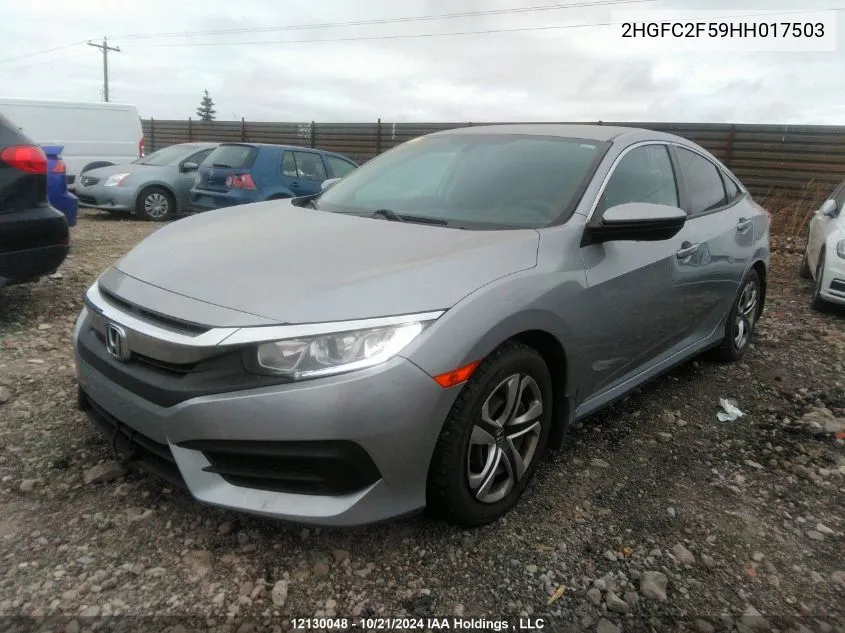 2017 Honda Civic Sedan VIN: 2HGFC2F59HH017503 Lot: 12130048