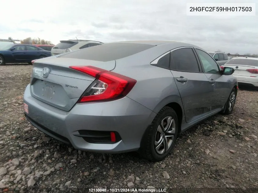 2017 Honda Civic Sedan VIN: 2HGFC2F59HH017503 Lot: 12130048