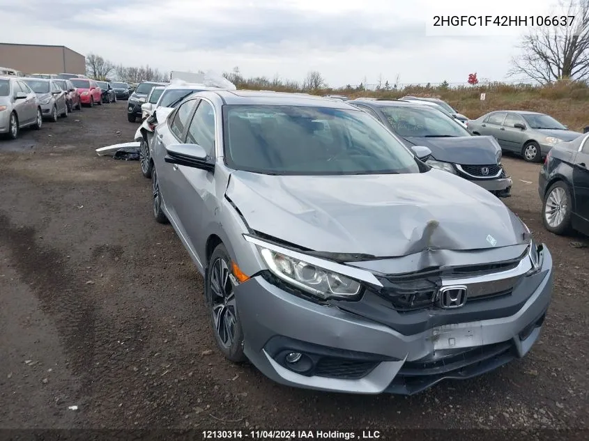 2017 Honda Civic Sedan VIN: 2HGFC1F42HH106637 Lot: 12130314