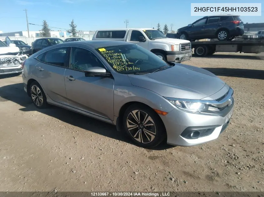 2017 Honda Civic Sedan VIN: 2HGFC1F45HH103523 Lot: 12133667