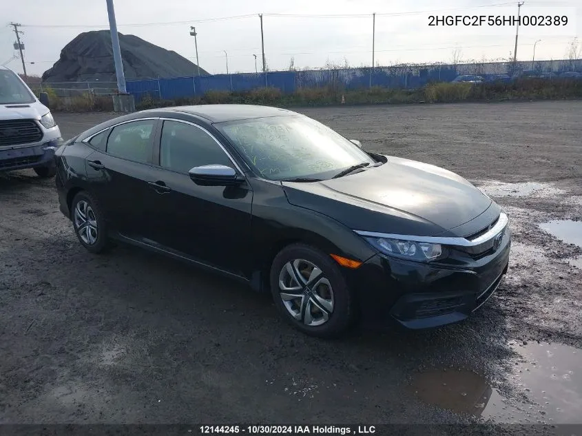 2017 Honda Civic Lx VIN: 2HGFC2F56HH002389 Lot: 12144245