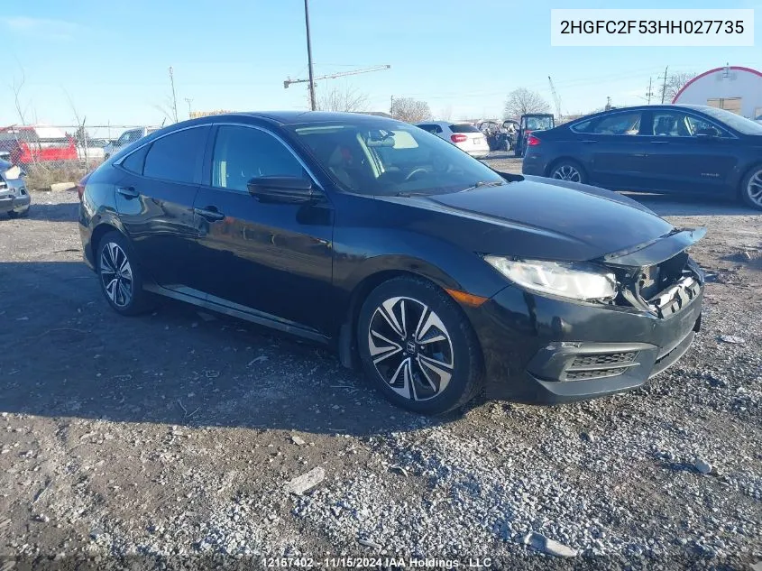 2017 Honda Civic Sedan VIN: 2HGFC2F53HH027735 Lot: 12157402