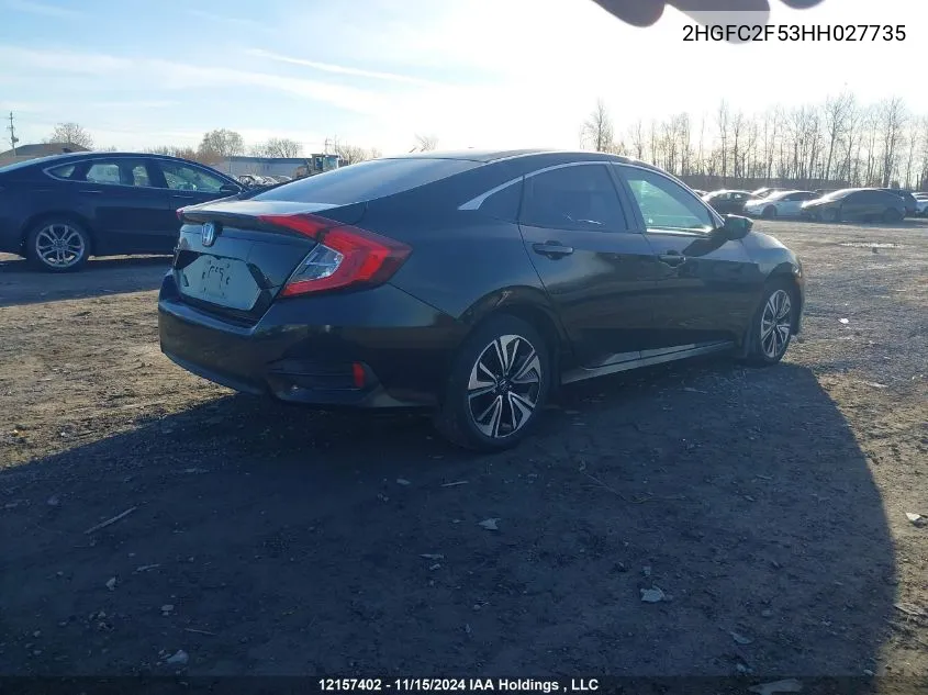 2017 Honda Civic Sedan VIN: 2HGFC2F53HH027735 Lot: 12157402