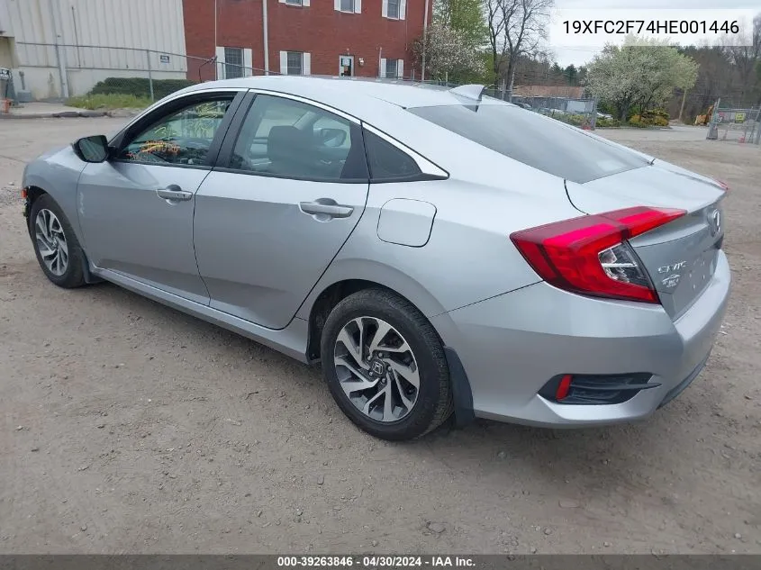 19XFC2F74HE001446 2017 Honda Civic Ex