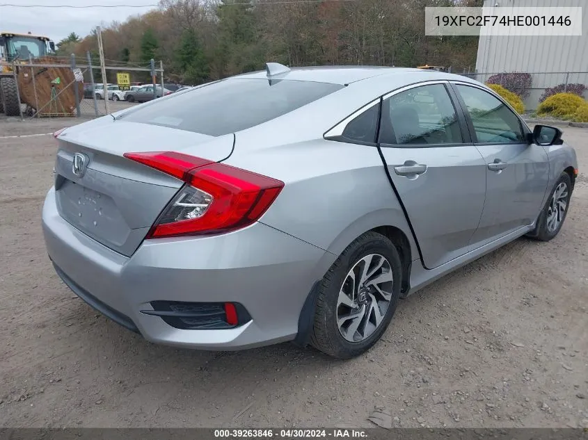 2017 Honda Civic Ex VIN: 19XFC2F74HE001446 Lot: 40329809