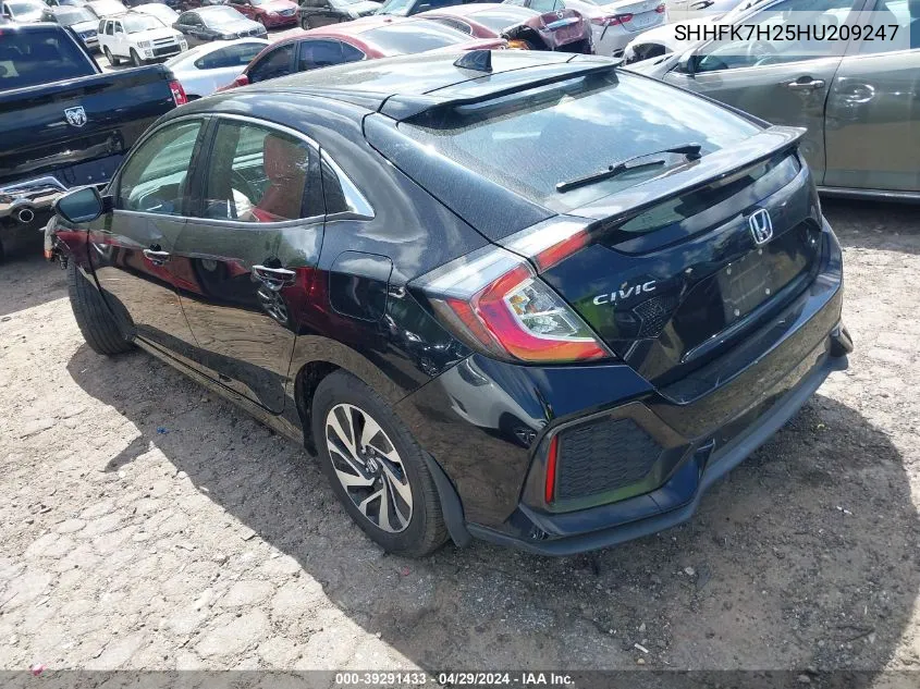 2017 Honda Civic Lx VIN: SHHFK7H25HU209247 Lot: 39291433