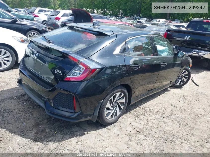 2017 Honda Civic Lx VIN: SHHFK7H25HU209247 Lot: 39291433