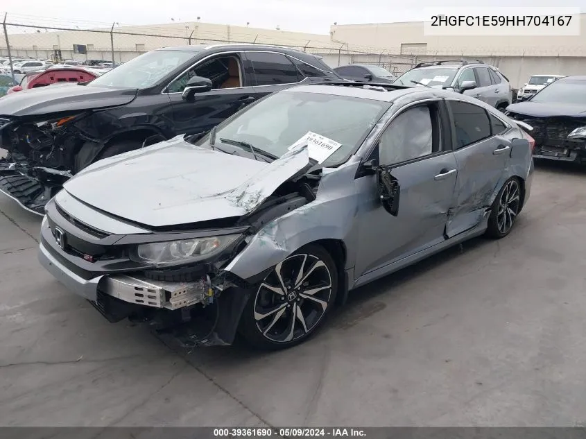 2017 Honda Civic Si VIN: 2HGFC1E59HH704167 Lot: 39361690