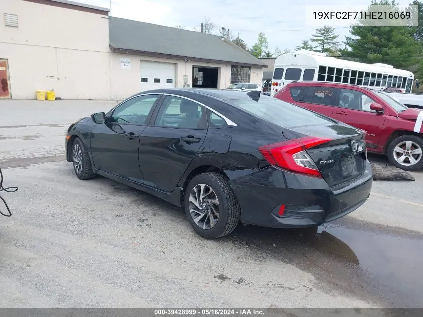 2017 Honda Civic Ex VIN: 19XFC2F71HE216069 Lot: 39428999