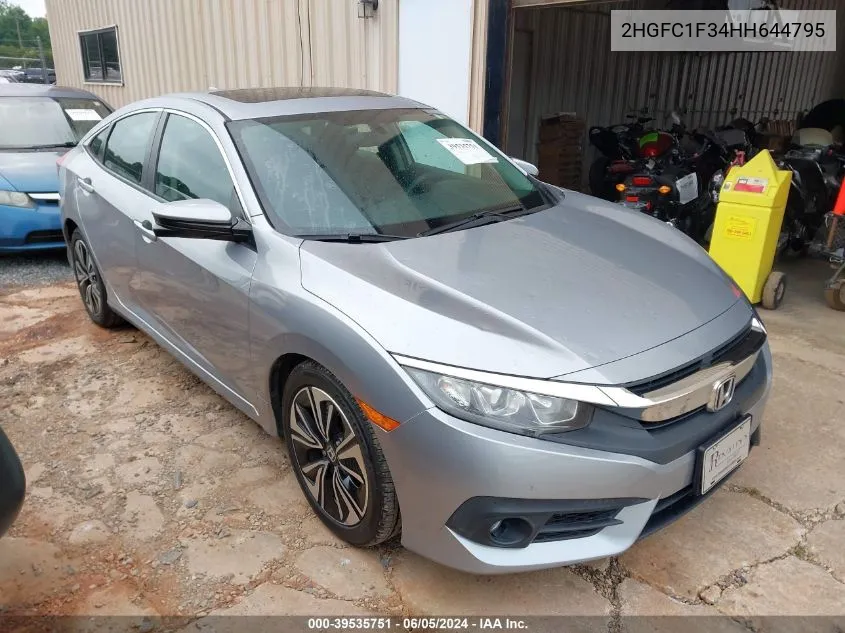 2017 Honda Civic Ex-T VIN: 2HGFC1F34HH644795 Lot: 39535751