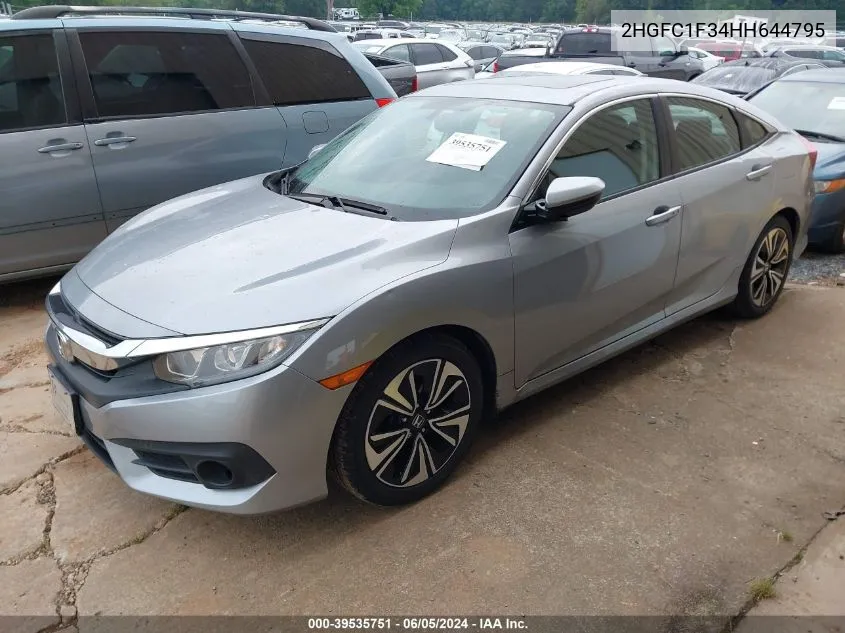 2017 Honda Civic Ex-T VIN: 2HGFC1F34HH644795 Lot: 39535751