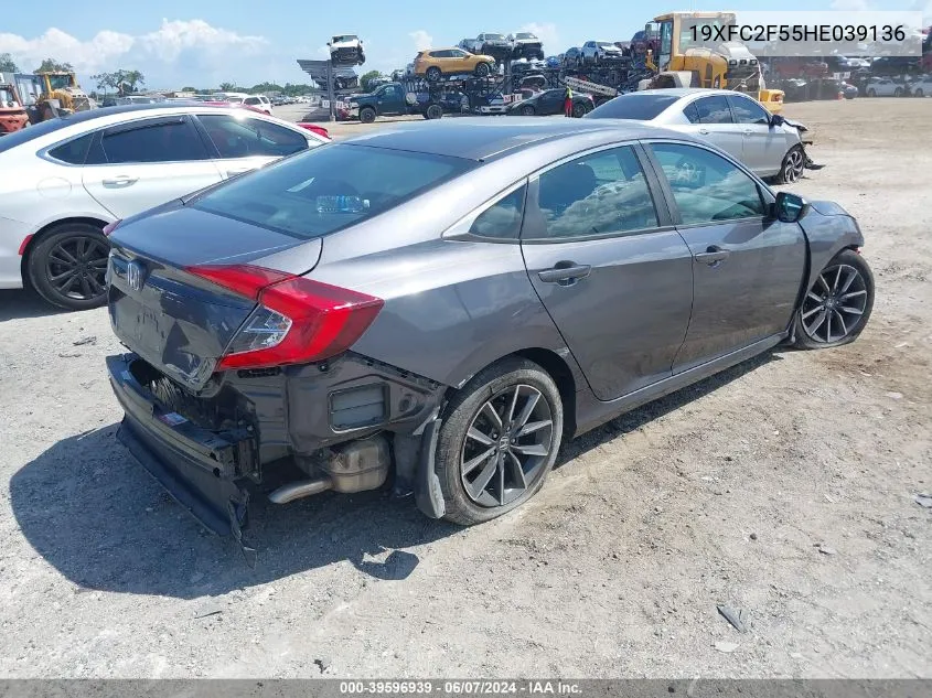 2017 Honda Civic Lx VIN: 19XFC2F55HE039136 Lot: 39596939