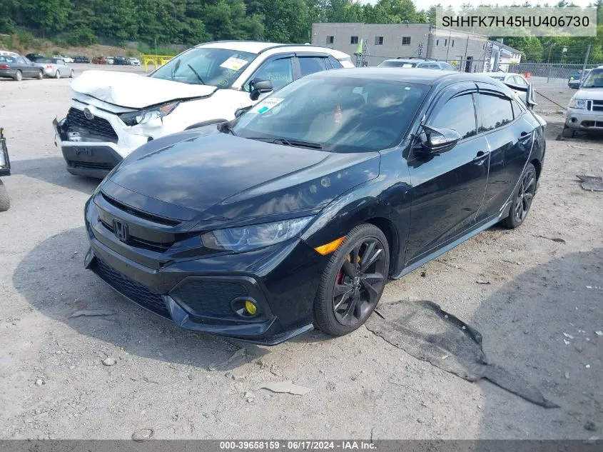 2017 Honda Civic Sport VIN: SHHFK7H45HU406730 Lot: 39658159