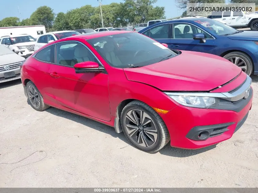 2HGFC3A36HH359082 2017 Honda Civic Ex-T